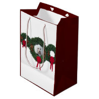 Christmas Poodle Dog gift bag