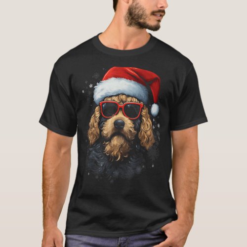 Christmas Poodle Dog Graphic Tees for Men Women