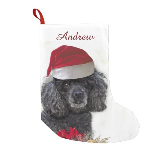Christmas poodle dog personalized Stocking