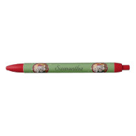 Christmas poodle  Red personalized pen