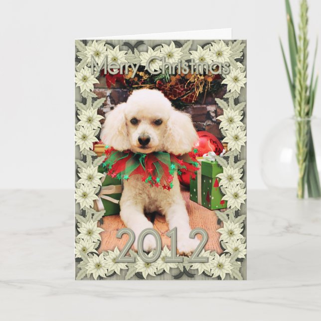 Christmas - Poodle - Riley Holiday Card (Front)