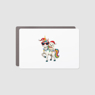 Christmas Poodle Unicorn Sunglasses Poodles T-Shir Car Magnet
