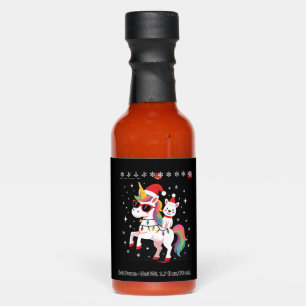 Christmas Poodle Unicorn Sunglasses Poodles T-Shir Hot Sauces