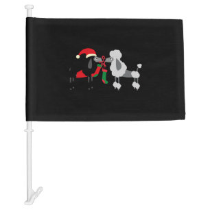 Christmas Poodles Christmas Dogs Christmas Poodle Car Flag