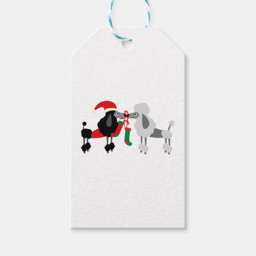 Christmas Poodles Christmas Dogs Christmas Poodle Gift Tags