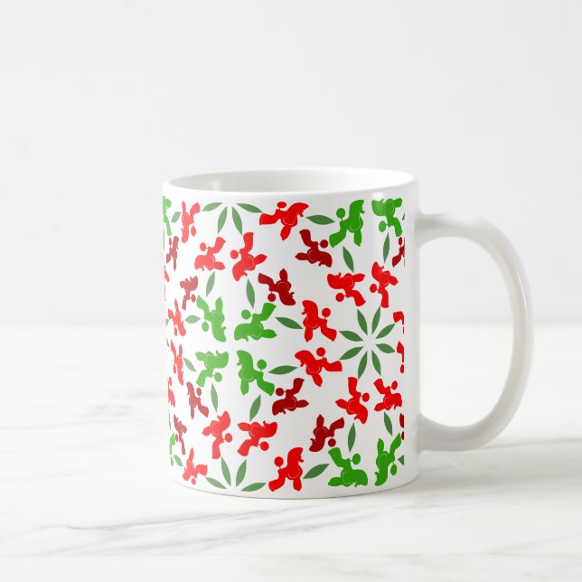 Christmas Poodles Coffee Mug (Right)