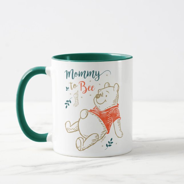 Christmas Pooh Baby Shower | Mommy to Bee Mug (Left)