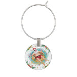 Christmas Pool Party with Santa Claus Wine Charm
