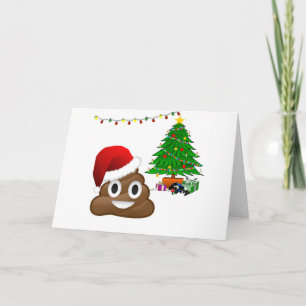 christmas poop emoji holiday card