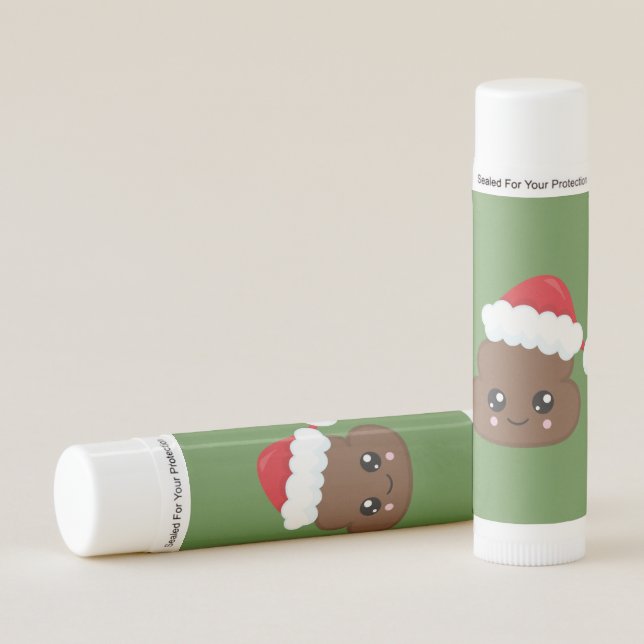 Christmas Poop Emoji Lip Balm (Pack of 12) (Front)