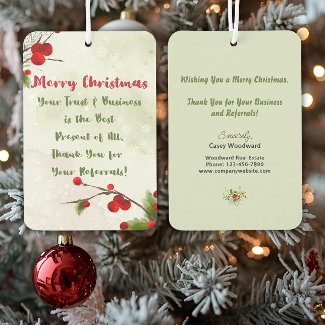 Christmas Pop by | Business Marketing Thank You  Air Freshener (Creator Uploaded)