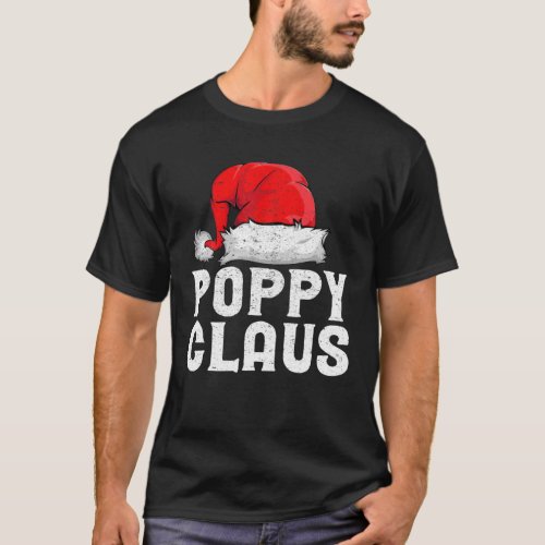 Christmas Poppy Claus Men Family Matching Pajama T_Shirt