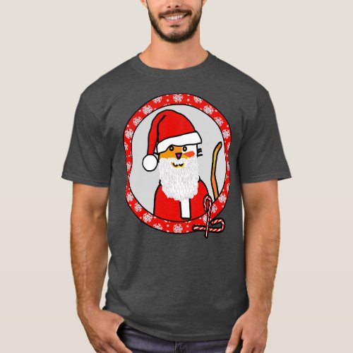 Christmas Portrait of Santa Cat T_Shirt