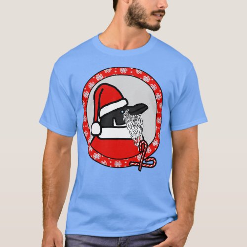 Christmas Portrait of Santa Penguin T_Shirt