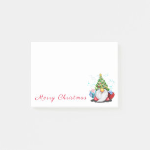 Christmas Post it Notes Gnome with Gift