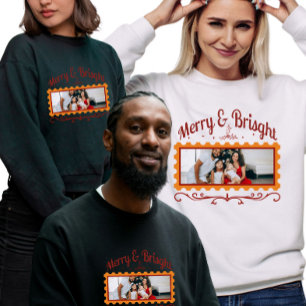 Christmas Postage Stamp Custom Family Photo  Sweatshirt