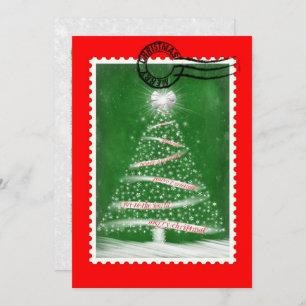 Christmas Postage Stamp Invitation
