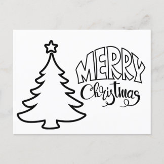 Christmas Postcard - color and send