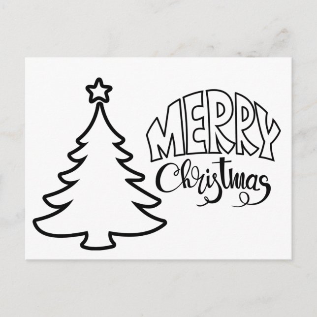 Christmas Postcard - color and send (Front)