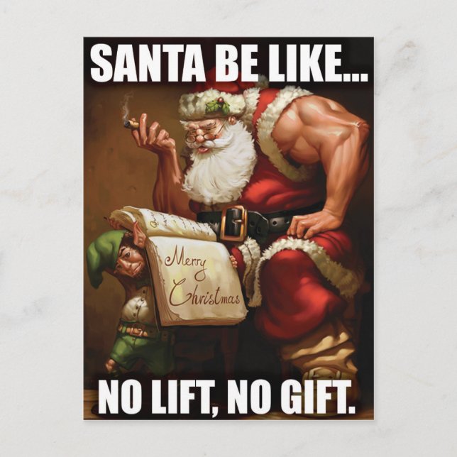 Christmas Postcard - Gym Motivation (Front)