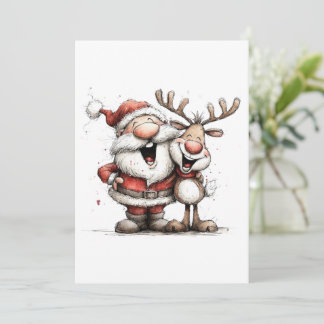 Christmas Postcard, Holiday Mini Art Print & Gree Card