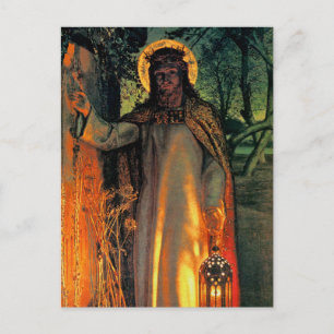 Christmas Postcard - Light of the World by Hunt