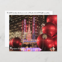 Christmas Postcard NYC - New York City
