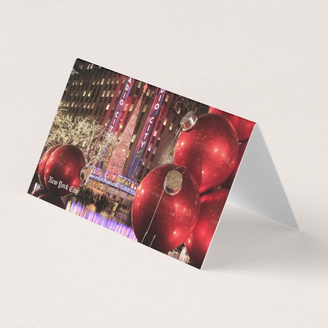 Christmas Postcard NYC - New York City Business Card (Front)