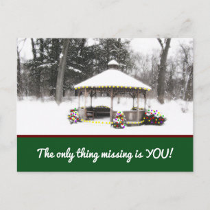 CHRISTMAS POSTCARD,"THE ONLY THING MISSING IS YOU" HOLIDAY POSTCARD