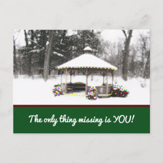 CHRISTMAS POSTCARD,"THE ONLY THING MISSING IS YOU" HOLIDAY POSTCARD