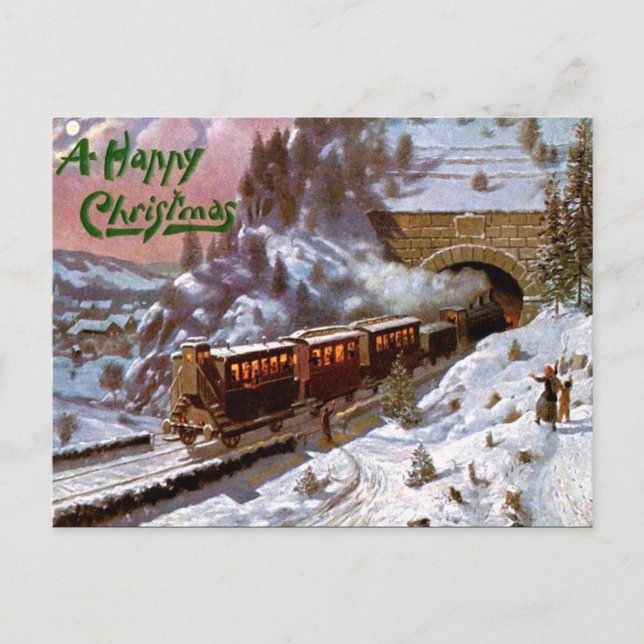 Christmas Postcard - Train (Front)