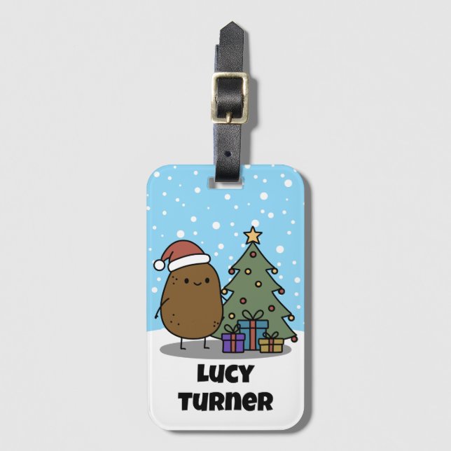 Christmas Potato Custom Luggage Tag (Front Vertical)
