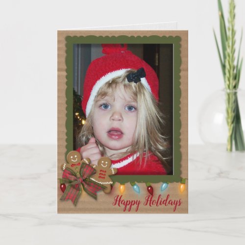 Christmas Poto Frame on Cardboard Card