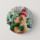 Christmas Prairie Dogs Button