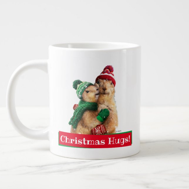 Christmas Prairie Dogs Giant Coffee Mug (Left)