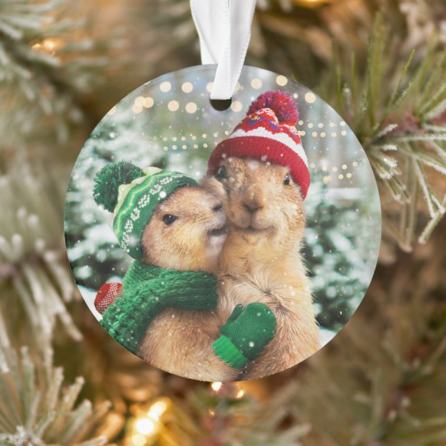 Christmas Prairie Dogs Ornament (Tree)