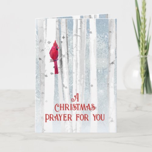 Christmas Prayer Blessing Red Cardinal  Holiday Card