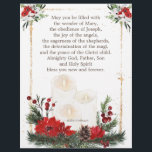 Christmas Prayer Candles Red Flowers Letterhead<br><div class="desc">Christmas Prayers to Say on December 25 With Your Family and Friends - May You Be Filled With the Wonder (Author Unknown).
This design features a Christmas composition of candles,  red flowers and berries,  pine twigs and white flowers.</div>