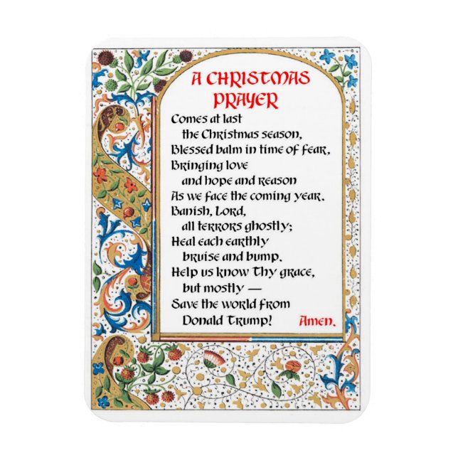 Christmas Prayer (Donald Trump) Magnet #1 (Vertical)