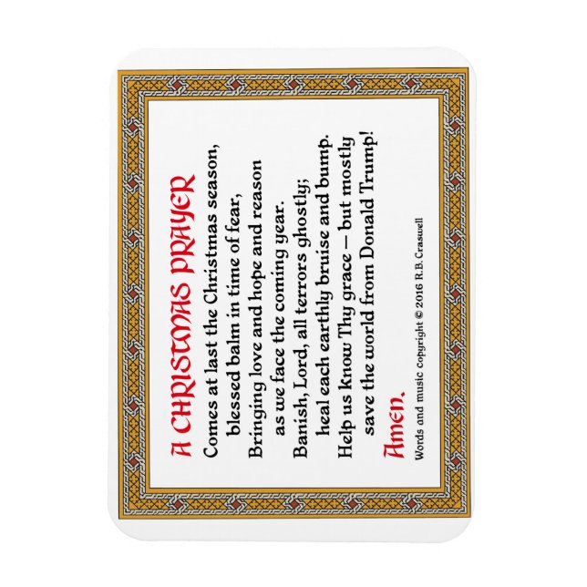 Christmas Prayer (Donald Trump) Magnet #2 (Vertical)