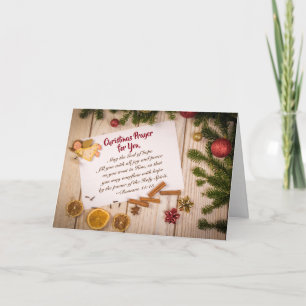 Christmas Prayer, God of Hope Fill You with Joy Holiday Card