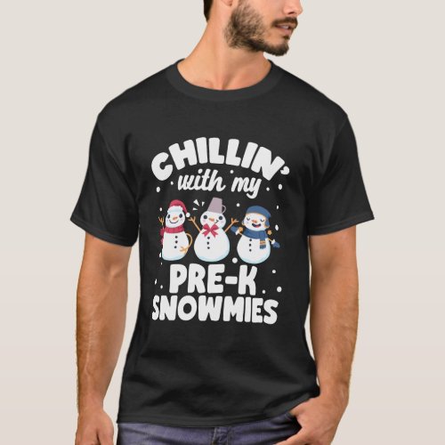 Christmas Pre_K Teacher Cute Chillin With My Pre_K T_Shirt