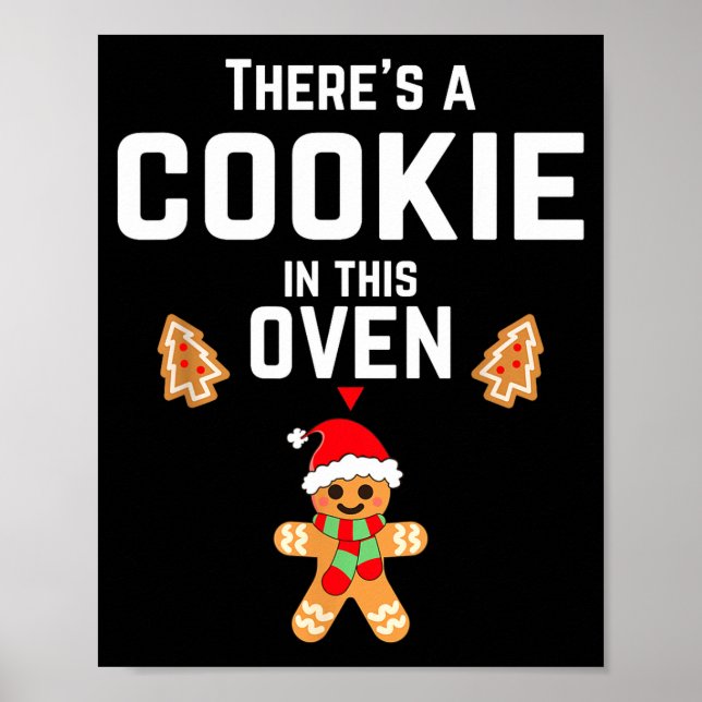 Christmas Pregnancy Announcemen Mommy Mom To Be  Poster (Front)