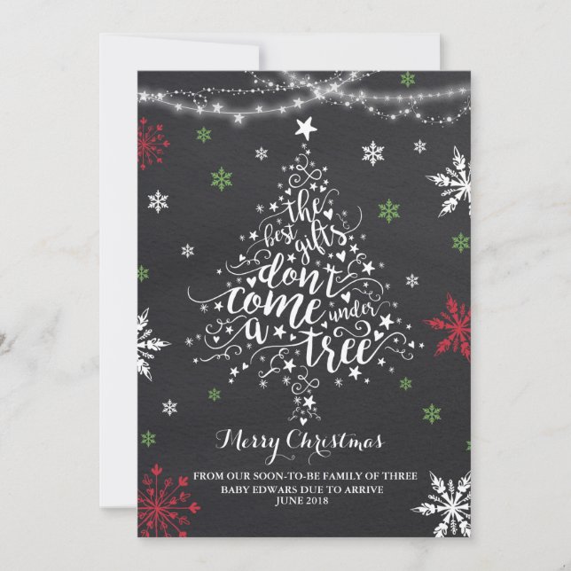 Christmas Pregnancy Announcement Christmas Baby (Front)