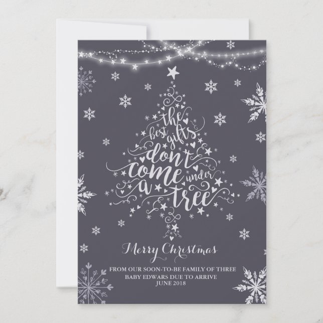 Christmas Pregnancy Announcement Christmas Baby (Front)