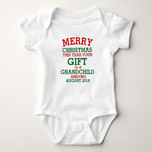 Christmas Pregnancy Announcement - Christmas Baby Baby Bodysuit
