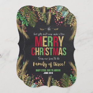 Christmas Pregnancy Announcement Christmas Card