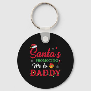 Christmas Pregnancy Announcement New Dad Mom Gift  Keychain
