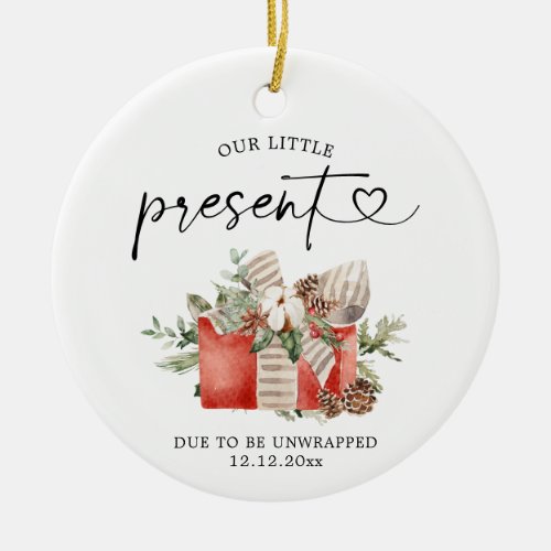 Christmas Pregnancy Announcement Ornament Gift