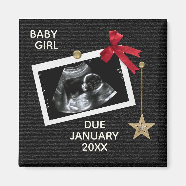 Christmas Pregnancy Announcement Peg Letter Board Magnet (Front)